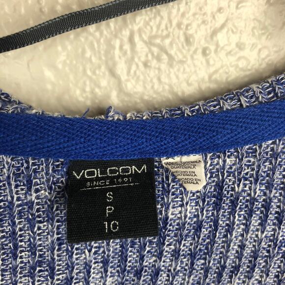 Volcom Blue Heathered Knit Hoodie - Picture 3 of 8